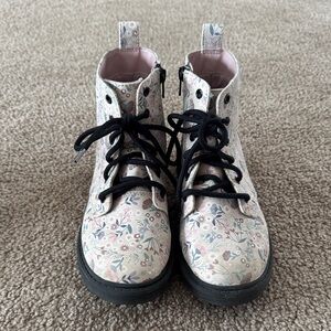 Art Class Floral Kids Boots with Black Laces